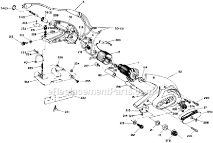 Page A Diagram and Parts List for 167 Type 1 Porter Cable Planer Jointer